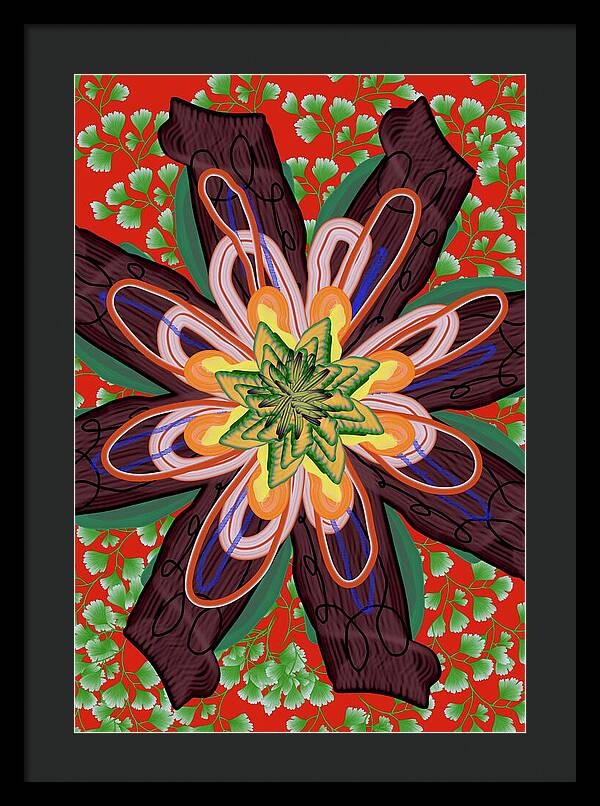 Fantasy Flower No 6 - Framed Print
