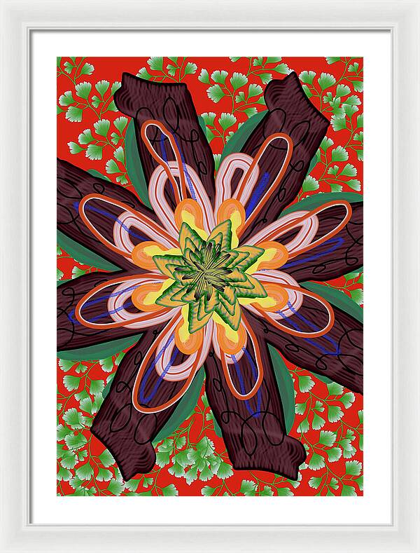 Fantasy Flower No 6 - Framed Print