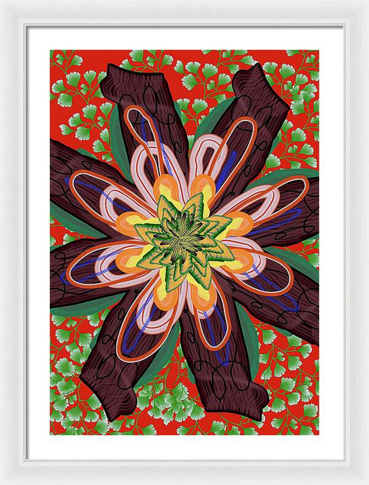 Fantasy Flower No 6 - Framed Print