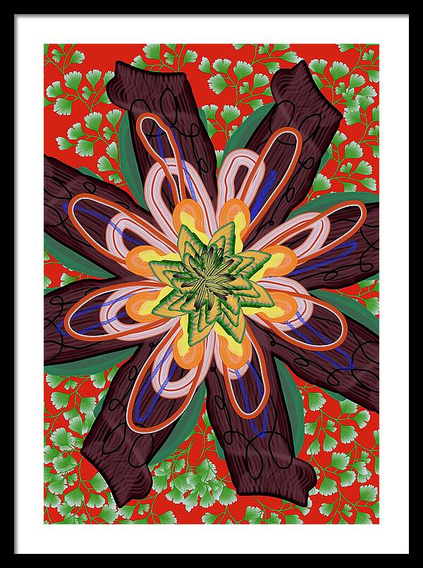 Fantasy Flower No 6 - Framed Print