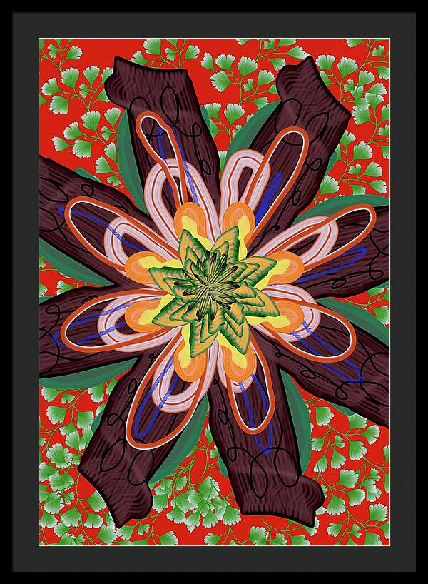 Fantasy Flower No 6 - Framed Print