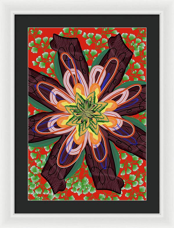 Fantasy Flower No 6 - Framed Print