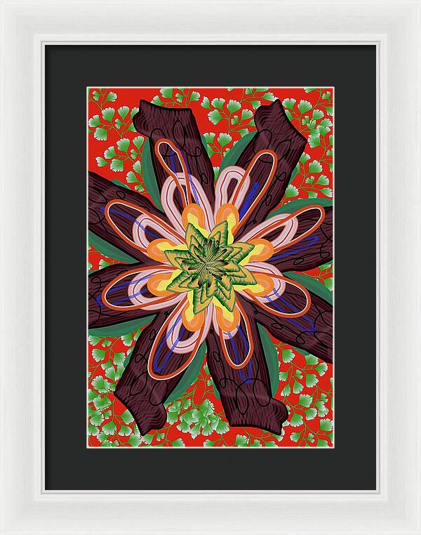 Fantasy Flower No 6 - Framed Print