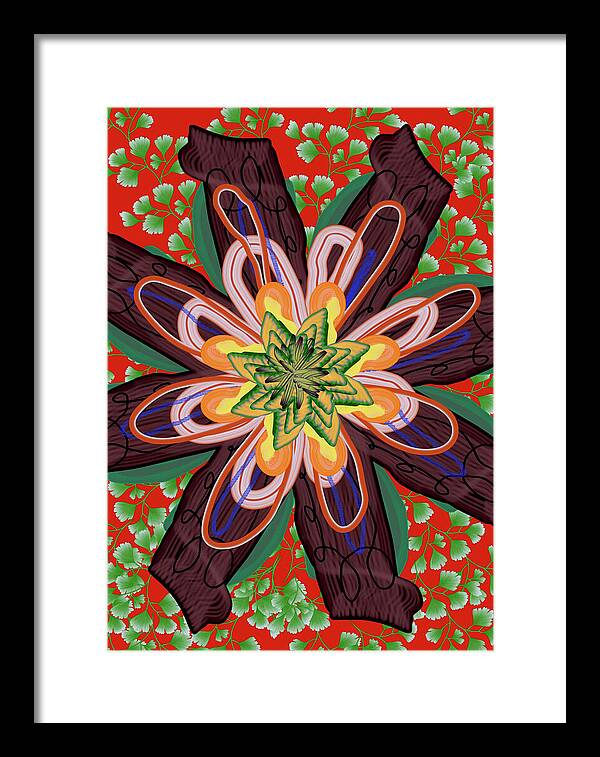 Fantasy Flower No 6 - Framed Print