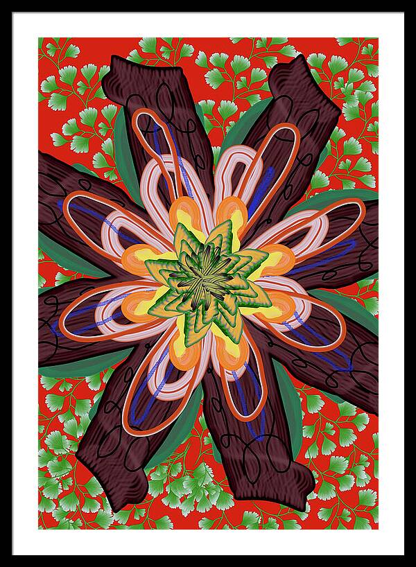 Fantasy Flower No 6 - Framed Print