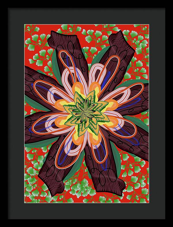 Fantasy Flower No 6 - Framed Print