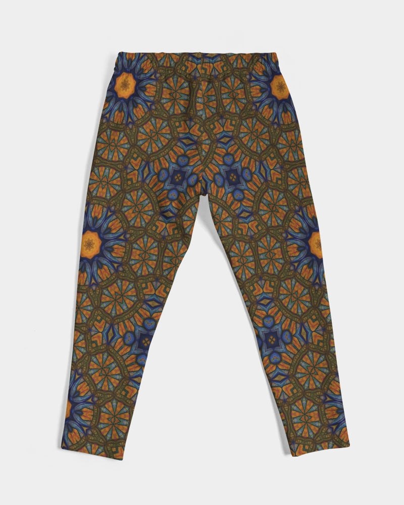 Blue and Yellow Sketch Kaleidoscope  Men's All-Over Print Joggers