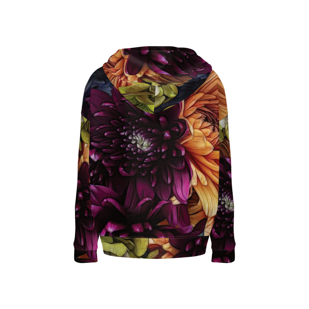 October Flowers 9 Women's Relaxed Fit Hoodie-Super Heavy 375g