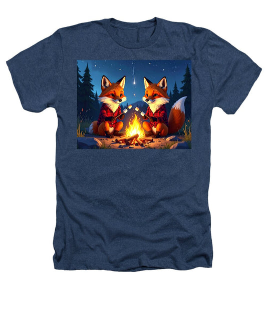 Foxes Toasting Marshmallows Under the Stars - Heathers T-Shirt