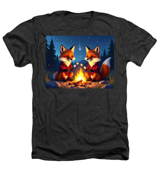 Foxes Toasting Marshmallows Under the Stars - Heathers T-Shirt