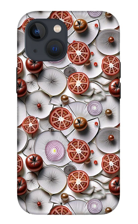 Geometric Food Pattern Design - Phone Case