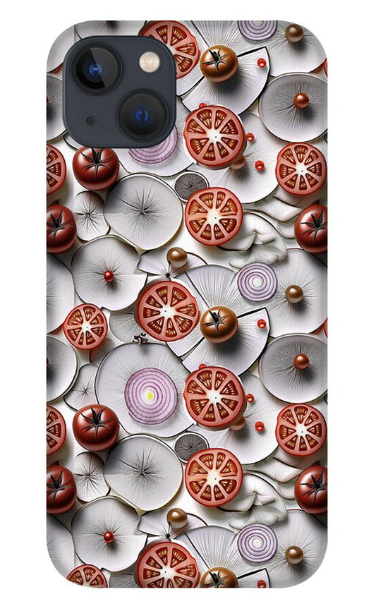 Geometric Food Pattern Design - Phone Case