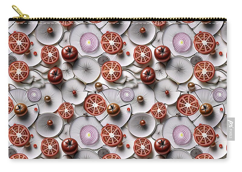 Geometric Food Pattern Design - Zip Pouch