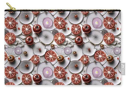 Geometric Food Pattern Design - Zip Pouch