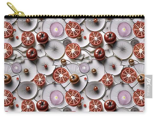 Geometric Food Pattern Design - Zip Pouch