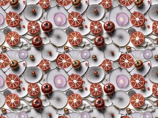 Geometric Food Pattern Design - Puzzle