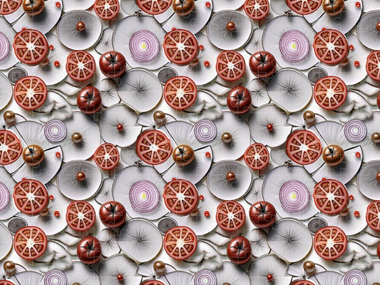 Geometric Food Pattern Design - Puzzle