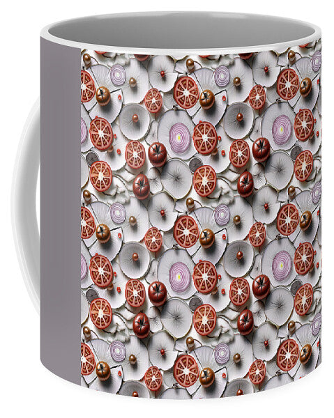 Geometric Food Pattern Design - Mug