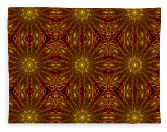 Gold Red Star Kaleidoscope - Blanket