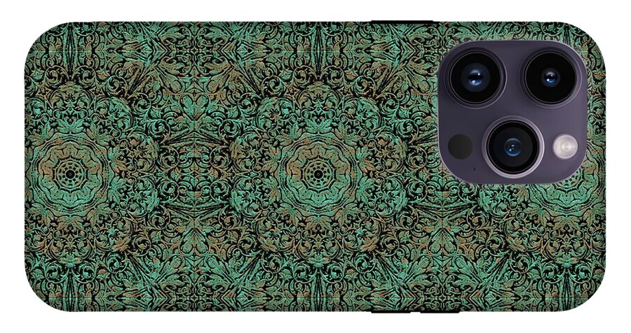Green Copper Flower Kaleidoscope - Phone Case