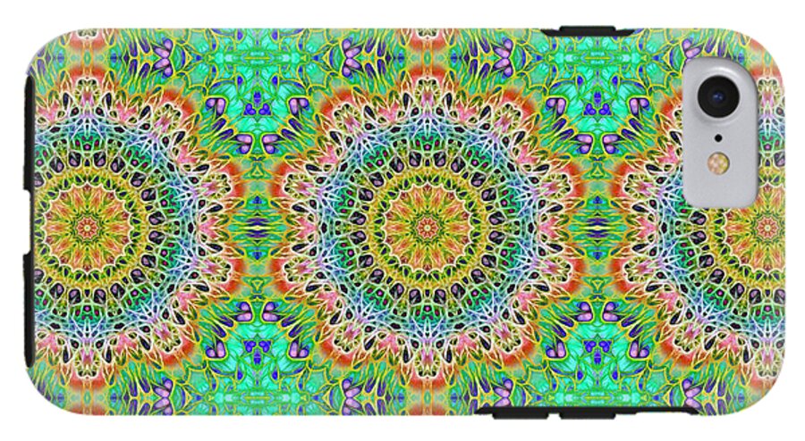 Green Orange Kaleidoscope - Phone Case
