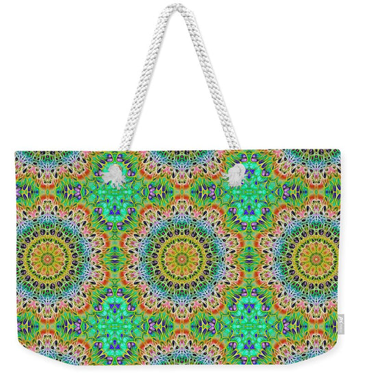 Green Orange Kaleidoscope - Weekender Tote Bag