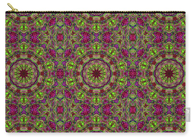 Green Pink Kaleidoscope - Zip Pouch