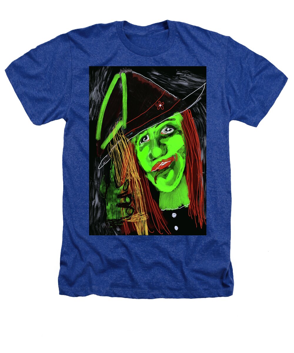 Green Witch with a Broom - Heathers T-Shirt