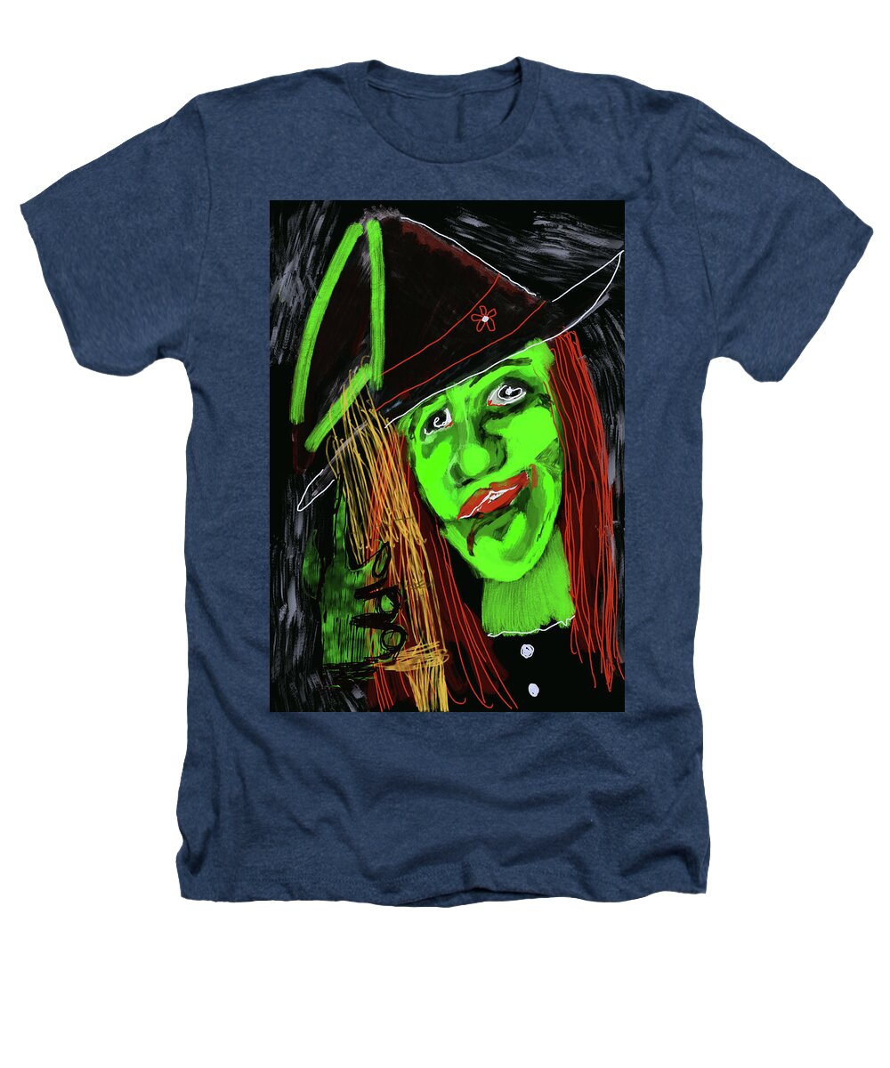 Green Witch with a Broom - Heathers T-Shirt