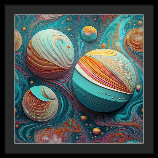 Gumball Planets - Framed Print