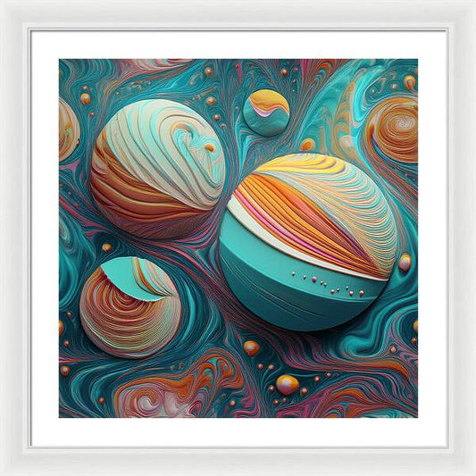 Gumball Planets - Framed Print
