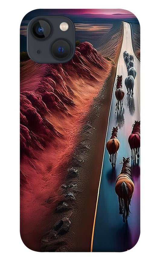 Horses In The Rain - Phone Case