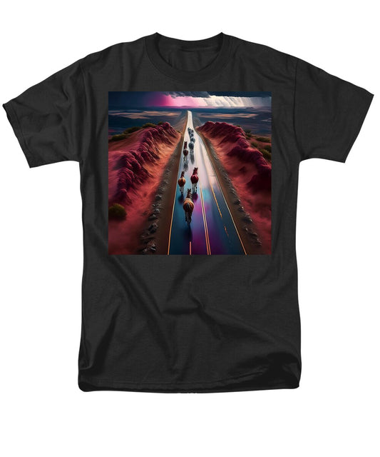Horses In The Rain - Men's T-Shirt  (Regular Fit)