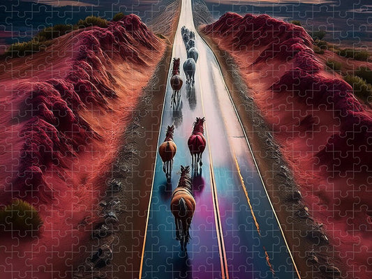 Horses In The Rain - Puzzle