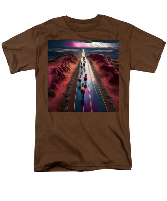 Horses In The Rain - Men's T-Shirt  (Regular Fit)
