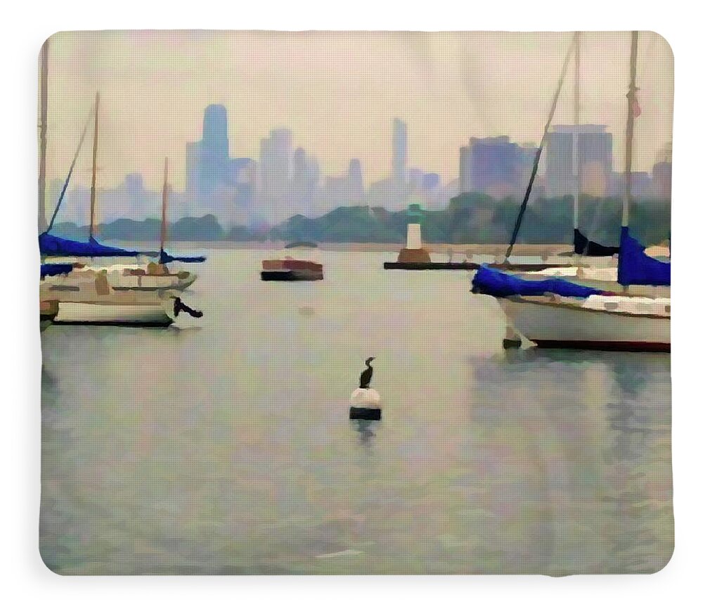 Lake By The City - Blanket