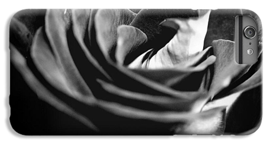 Large Black and White Rose - Phone Case