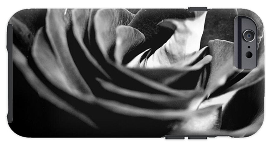 Large Black and White Rose - Phone Case