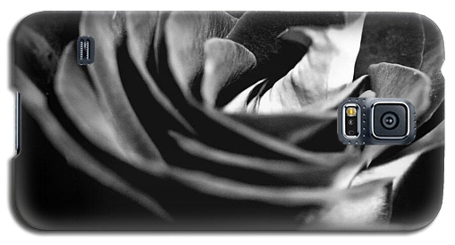 Large Black and White Rose - Phone Case