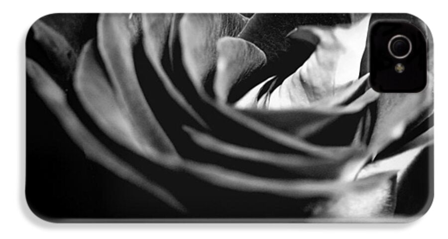 Large Black and White Rose - Phone Case