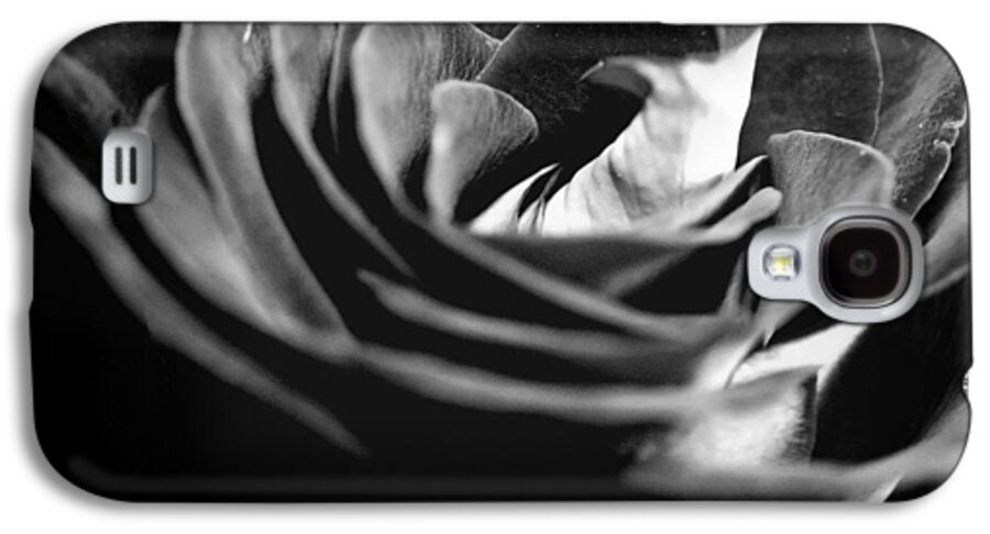 Large Black and White Rose - Phone Case