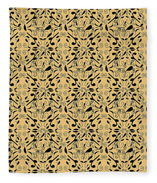 Leaf and Vine on Light Orange - Blanket