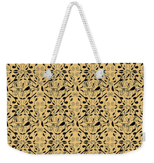 Leaf and Vine on Light Orange - Weekender Tote Bag