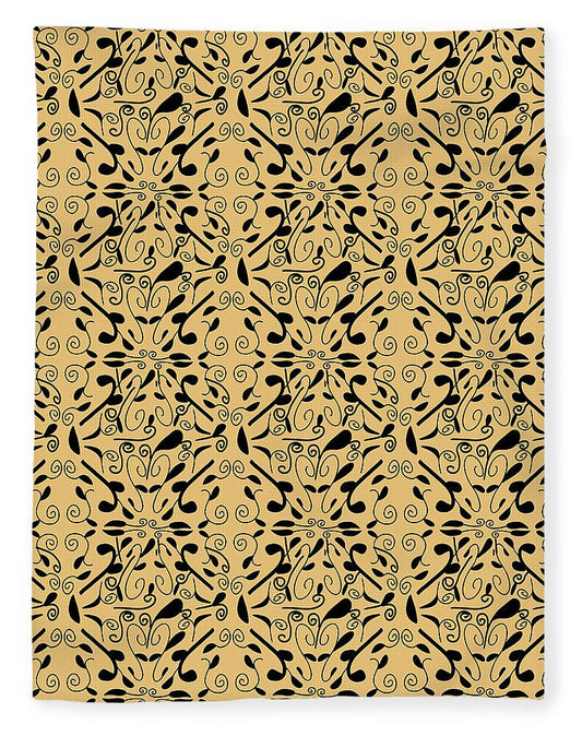Leaf and Vine on Light Orange - Blanket