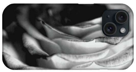Light Black and White Rose - Phone Case