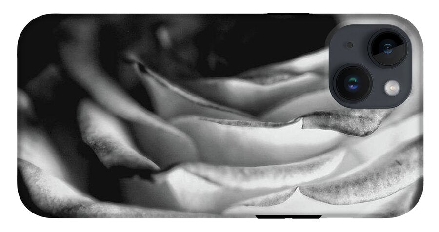 Light Black and White Rose - Phone Case