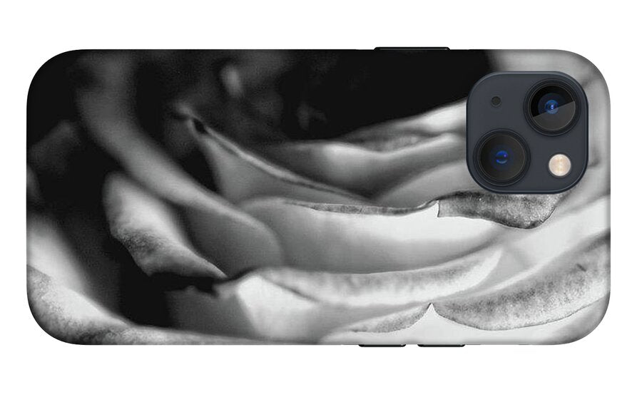 Light Black and White Rose - Phone Case
