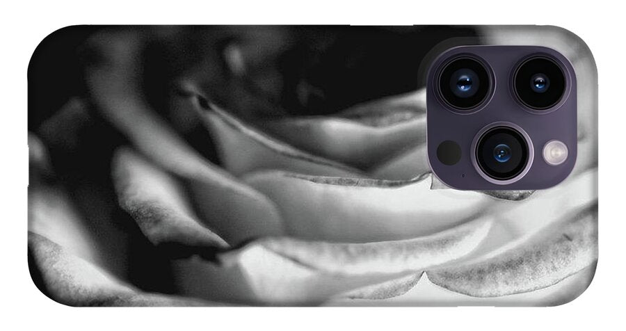 Light Black and White Rose - Phone Case
