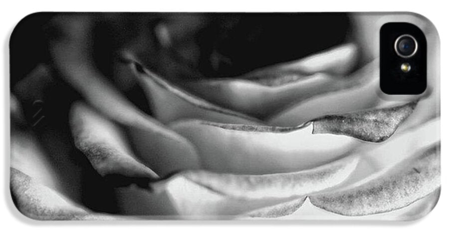 Light Black and White Rose - Phone Case