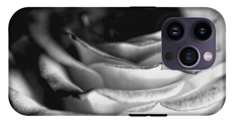 Light Black and White Rose - Phone Case
